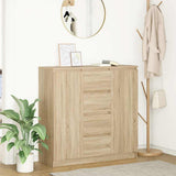 vidaXL Dressoir met lades 100,5x35x98,5 cm spaanplaat wit