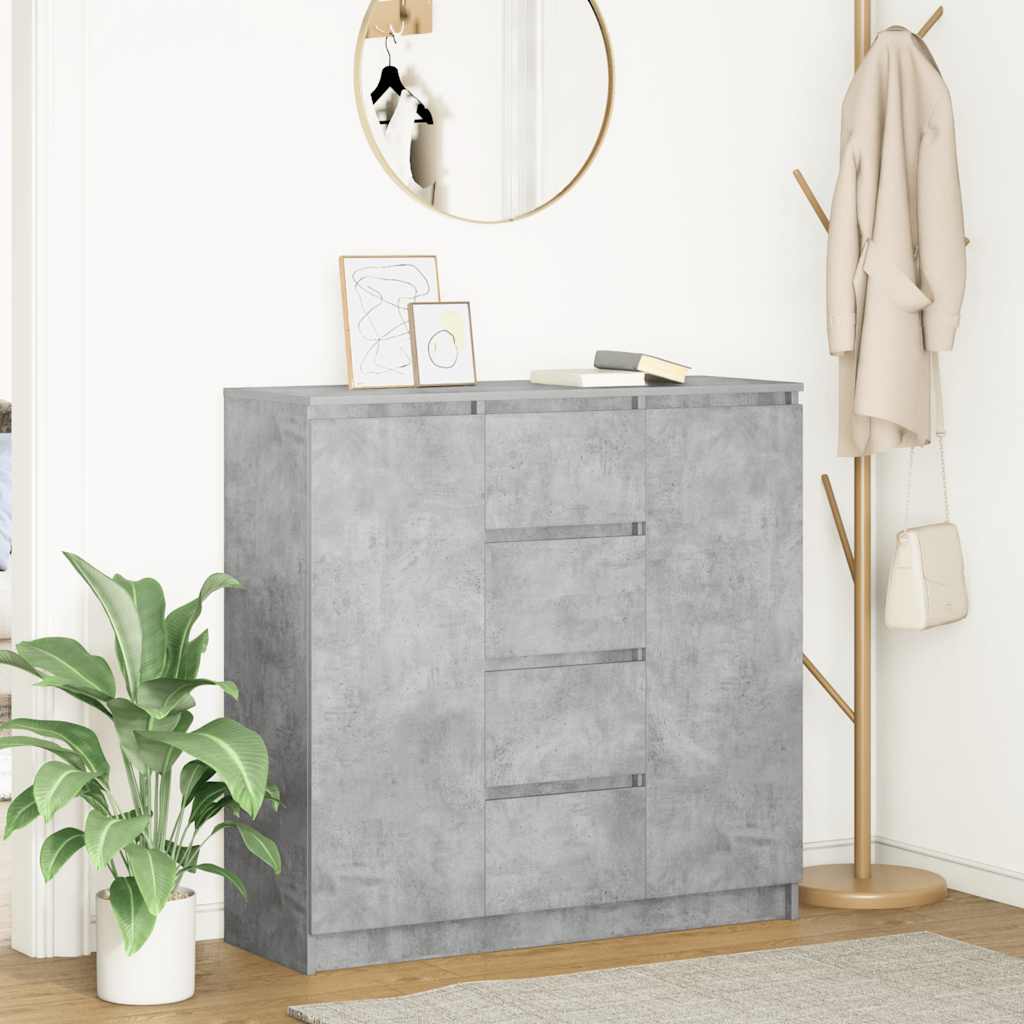 vidaXL Dressoir met lades 100,5x35x98,5 cm spaanplaat wit