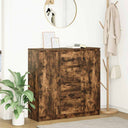 vidaXL Dressoir met lades 100,5x35x98,5 cm spaanplaat wit