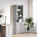 vidaXL Highboard 50x35x180 cm chipboard white