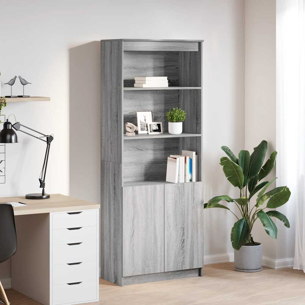 vidaXL Highboard 50x35x180 cm chipboard white