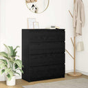 vidaXL Sideboard 80x35x99 cm chipboard black oak colour