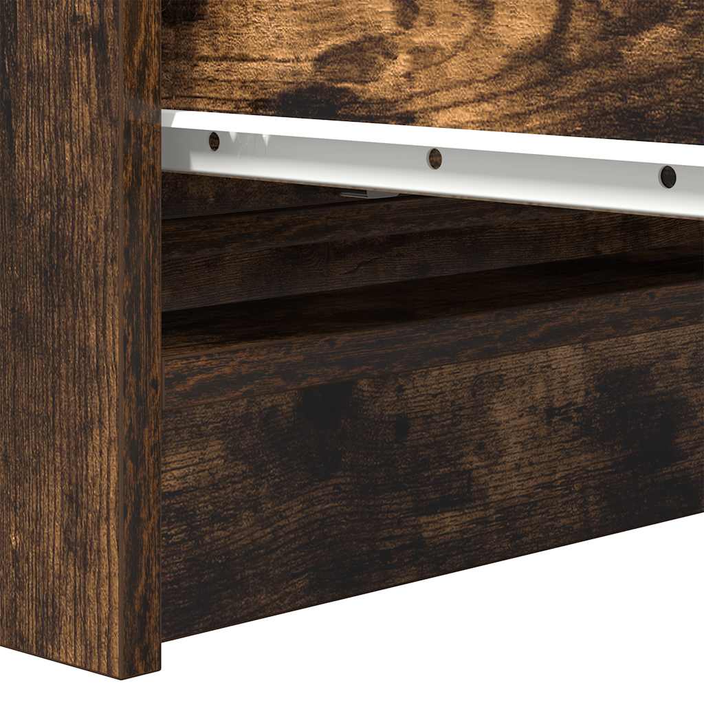vidaXL Sideboard 80x35x99 cm chipboard black oak colour