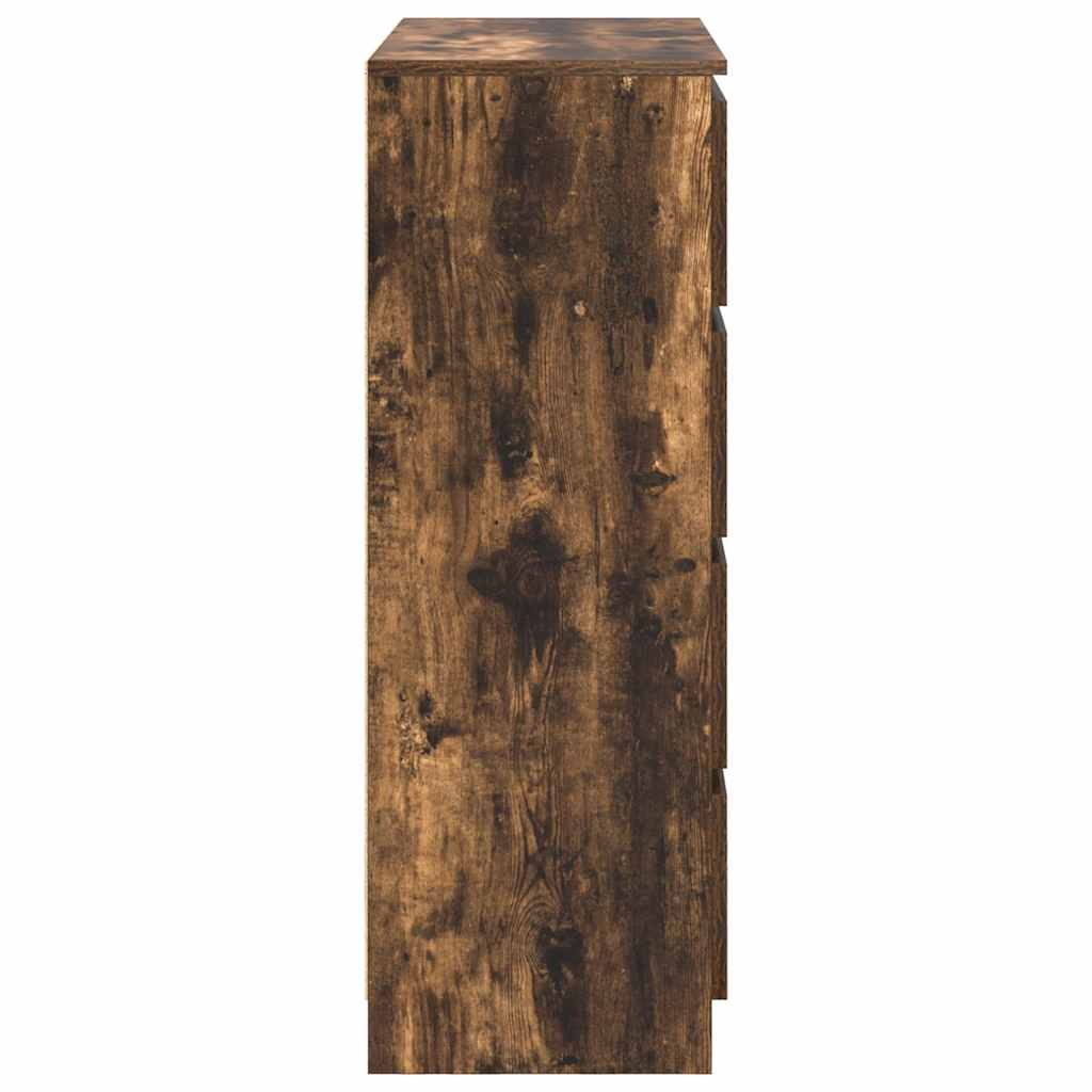 vidaXL Sideboard 80x35x99 cm chipboard black oak colour