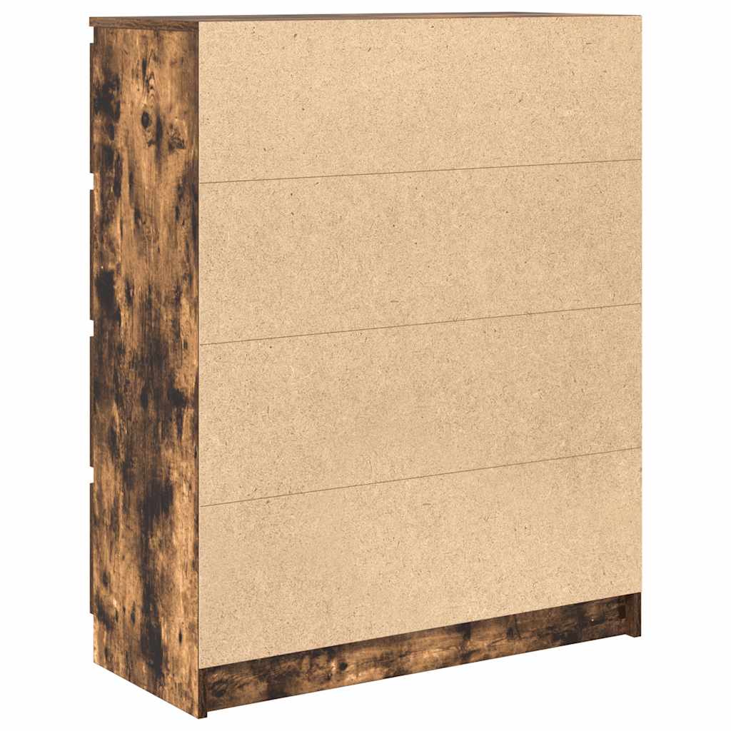 vidaXL Sideboard 80x35x99 cm chipboard black oak colour