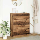 vidaXL Sideboard 80x35x99 cm chipboard black oak colour