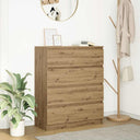 vidaXL Sideboard 80x35x99 cm chipboard black oak colour