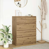 vidaXL Sideboard 80x35x99 cm chipboard black oak colour