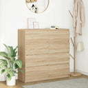 vidaXL Dressoir 100x35x99 cm bewerkt hout wit