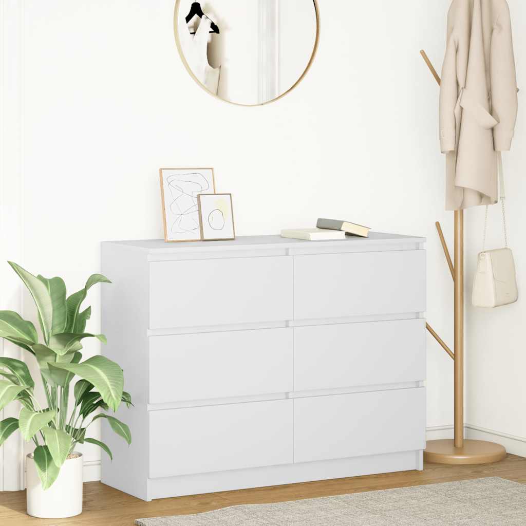 vidaXL Dressoir 100x35x76 cm spaanplaat wit
