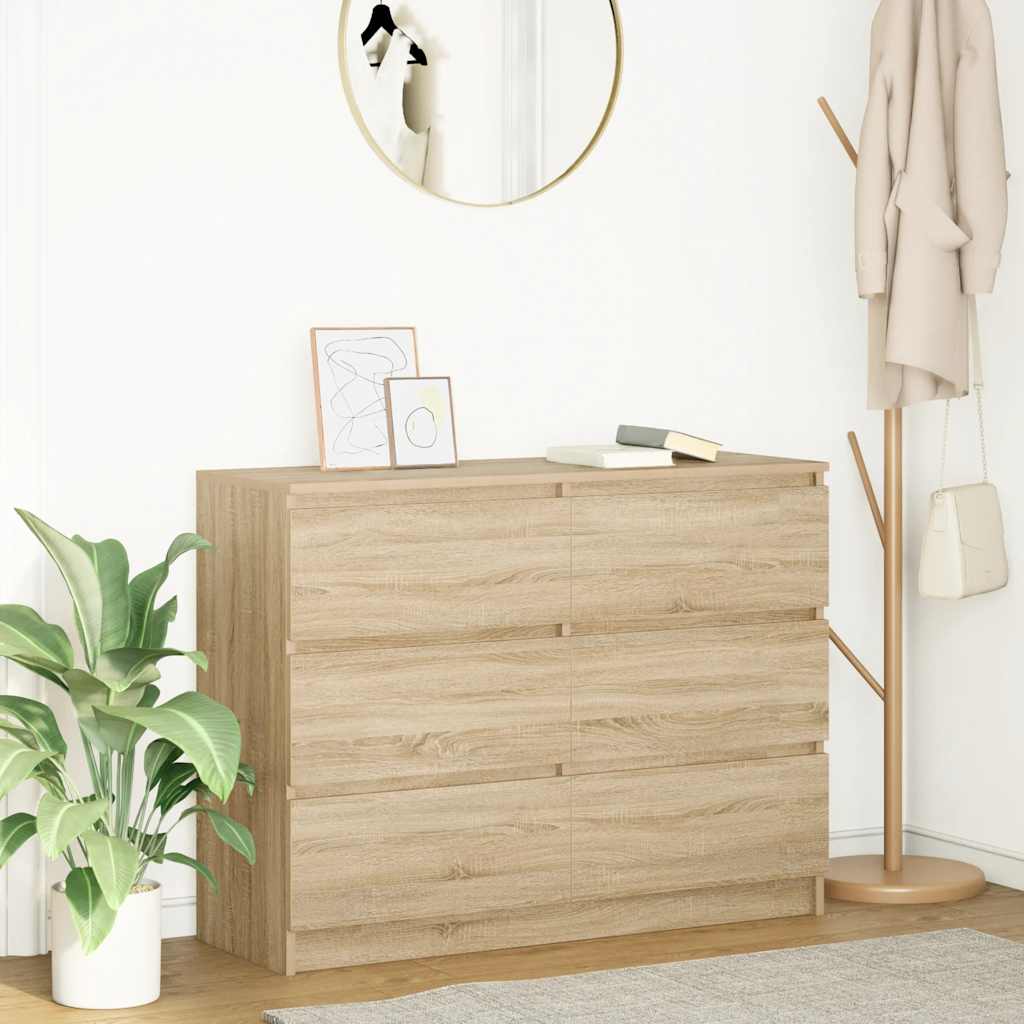 vidaXL Dressoir 100x35x76 cm spaanplaat wit
