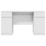 vidaXL Bureau met lade met plank Wit 140 x 49 x 76 cm Bewerkt hout