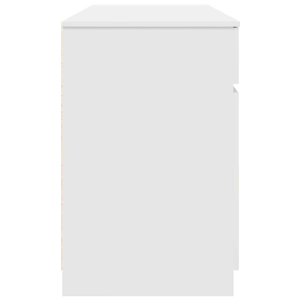 vidaXL Bureau met lade met plank Wit 140 x 49 x 76 cm Bewerkt hout