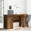 vidaXL Bureau met lade met plank Wit 140 x 49 x 76 cm Bewerkt hout