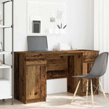 vidaXL Bureau met lade met plank Wit 140 x 49 x 76 cm Bewerkt hout