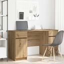 vidaXL Bureau met lade met plank Wit 140 x 49 x 76 cm Bewerkt hout