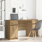 vidaXL Bureau met lade met plank Wit 140 x 49 x 76 cm Bewerkt hout