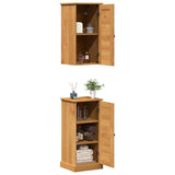 vidaXL Badkamermeubel Set met plank VIGO 2 pcs Bruin en Honingbruin