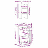 vidaXL Badkamermeubel Set met lade VIGO 2 pcs Bruin en Honingbruin