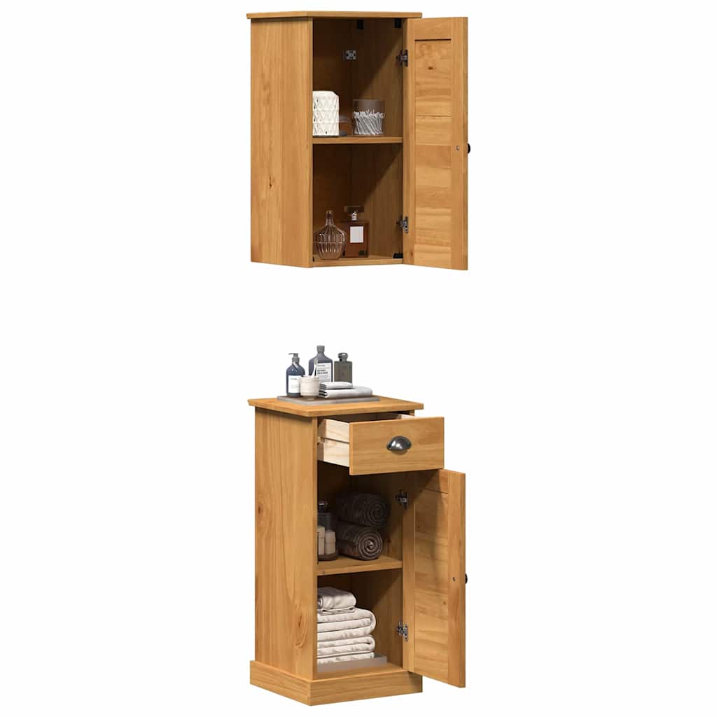 vidaXL Badkamermeubel Set VIGO 2 pcs Bruin en Honingbruin Compact