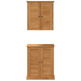 vidaXL Badkamermeubel Set met plank VIGO 2 pcs Bruin en Honingbruin