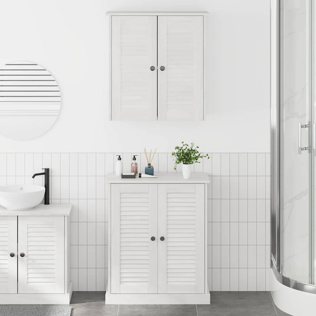 vidaXL Badkamermeubel Set met plank VIGO 2 pcs Bruin en Honingbruin