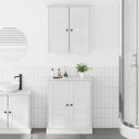 vidaXL Badkamermeubel Set met plank VIGO 2 pcs Bruin en Honingbruin