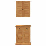 vidaXL Badkamermeubel Set met plank VIGO 2 pcs Bruin en Honingbruin