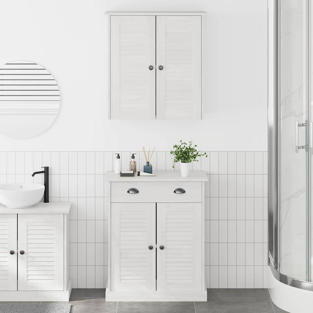 vidaXL Badkamermeubel Set met plank VIGO 2 pcs Bruin en Honingbruin