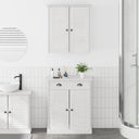 vidaXL Badkamermeubel Set met plank VIGO 2 pcs Bruin en Honingbruin