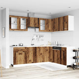 vidaXL 11-Piece Kitchen Cabinet Set Lyon Engineered Wood Old Wood Colour