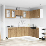 vidaXL 11-Piece Kitchen Cabinet Set Lyon Engineered Wood Old Wood Colour