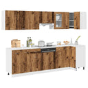 vidaXL 11-Piece Kitchen Cabinet Set Lyon Engineered Wood Old Wood Colour