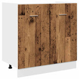 vidaXL 11-Piece Kitchen Cabinet Set Lyon Engineered Wood Old Wood Colour
