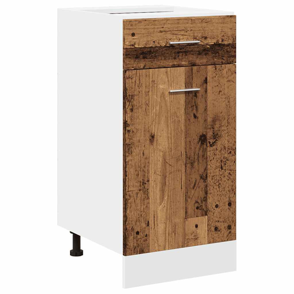 vidaXL 11-Piece Kitchen Cabinet Set Lyon Engineered Wood Old Wood Colour