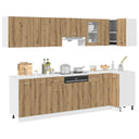 vidaXL 11-Piece Kitchen Cabinet Set Lyon Engineered Wood Old Wood Colour