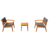 vidaXL Bistroset met kussen 4 pcs Bruin Polyester