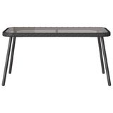 vidaXL Garden Bench Set with cushion 2 pcs Black poly rattan