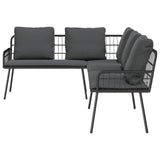 vidaXL Garden Bench Set 2 pcs Black poly rattan