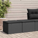 vidaXL 2-piece Lounge Set with Cushions Poly Rattan Acacia Black