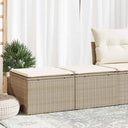 vidaXL 2-piece Lounge Set with Cushions Poly Rattan Acacia Black