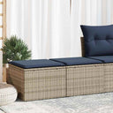 vidaXL 2-delige Loungeset met kussens poly rattan acacia zwart