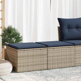 vidaXL 2-delige Loungeset met kussens poly rattan acacia zwart