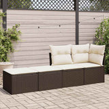 vidaXL 2-piece Lounge Set with Cushions Poly Rattan Acacia Black
