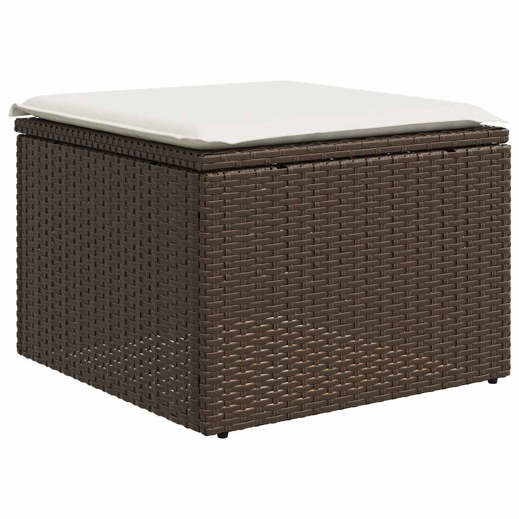 vidaXL 2-piece Lounge Set with Cushions Poly Rattan Acacia Black