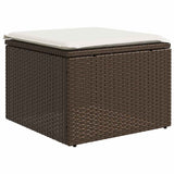 vidaXL 2-piece Lounge Set with Cushions Poly Rattan Acacia Black