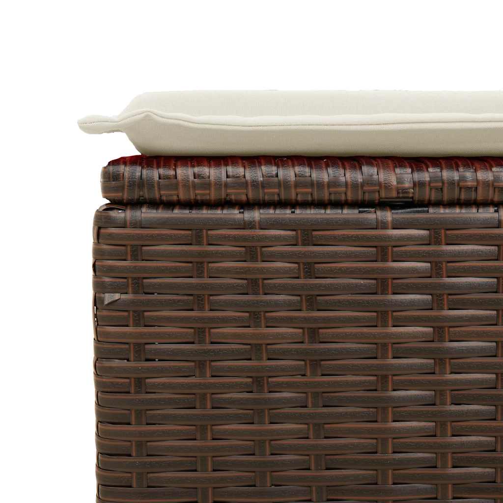 vidaXL 2-piece Lounge Set with Cushions Poly Rattan Acacia Black