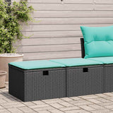 vidaXL 2-delige Loungeset met kussens poly rattan acacia zwart