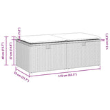 vidaXL 2-delige Loungeset met kussens poly rattan acacia zwart