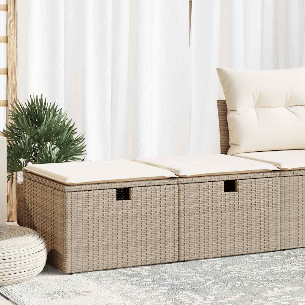 vidaXL 2-delige Loungeset met kussens poly rattan acacia zwart